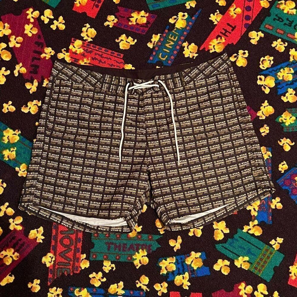 Mens G-STAR Raw Jordan Black Swim Shorts / Size XL